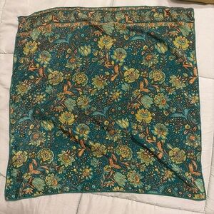 Floral Patterned Silk Scarf